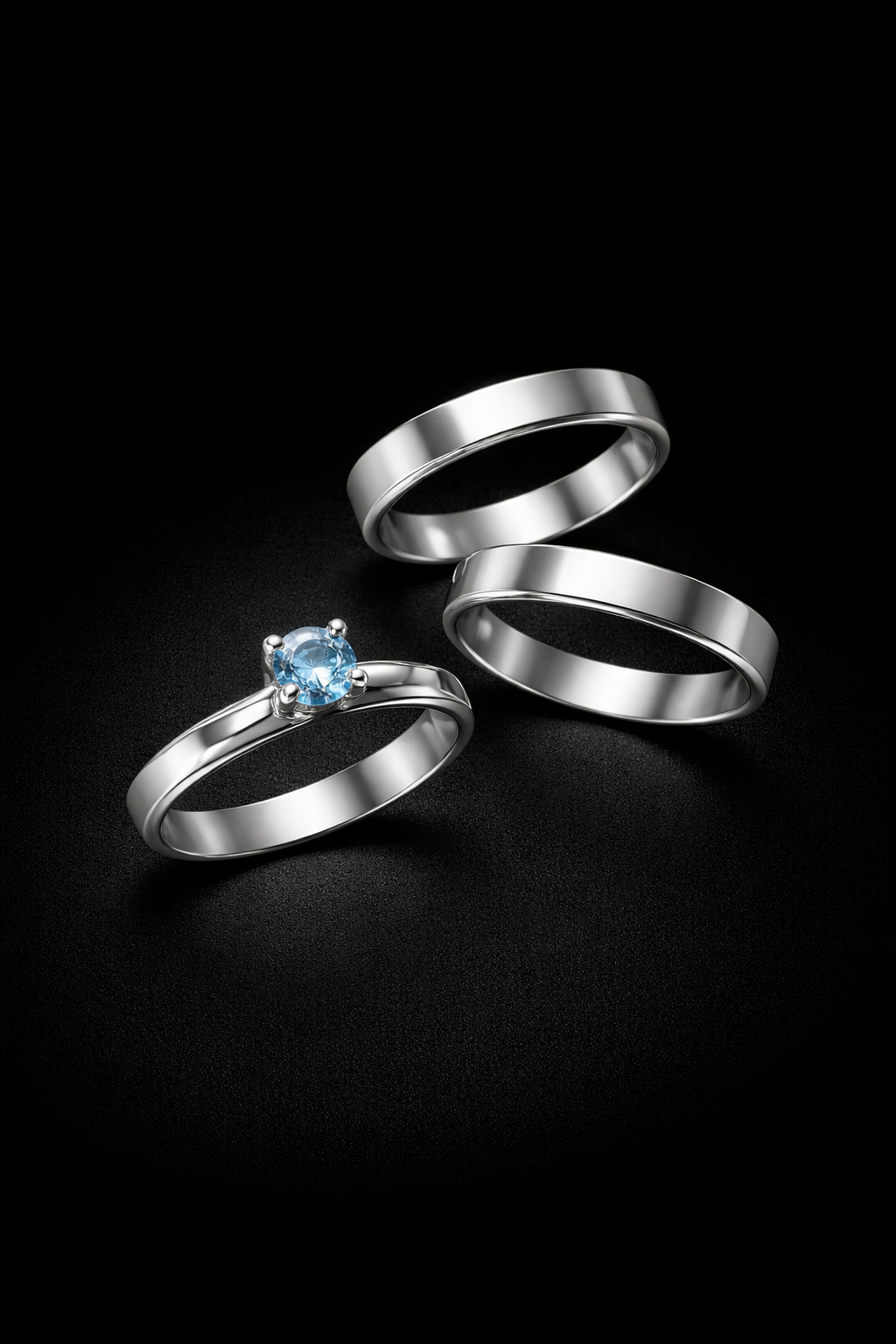 Anillos matrimonio plata #215 COLORES