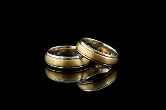 Anillos matrimonio oro blanco y oro amarillo #240