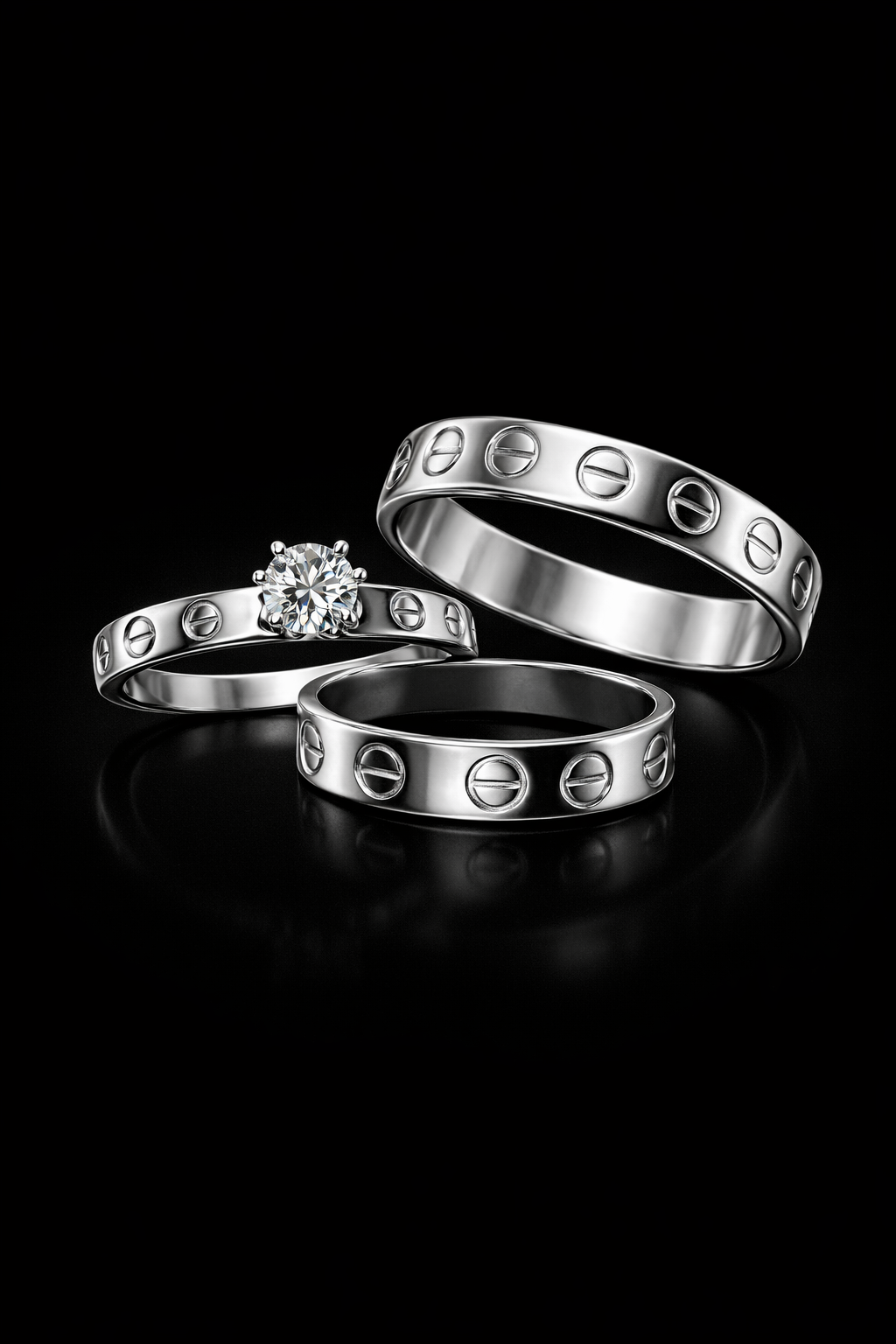 Anillos matrimonio plata #215