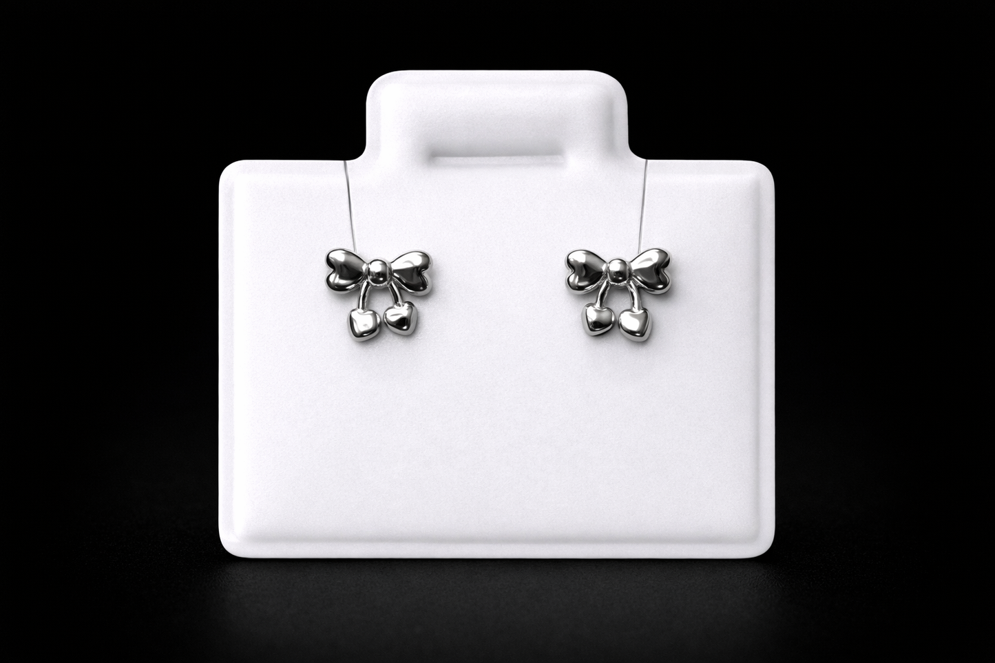 Aretes lazos plata #1550