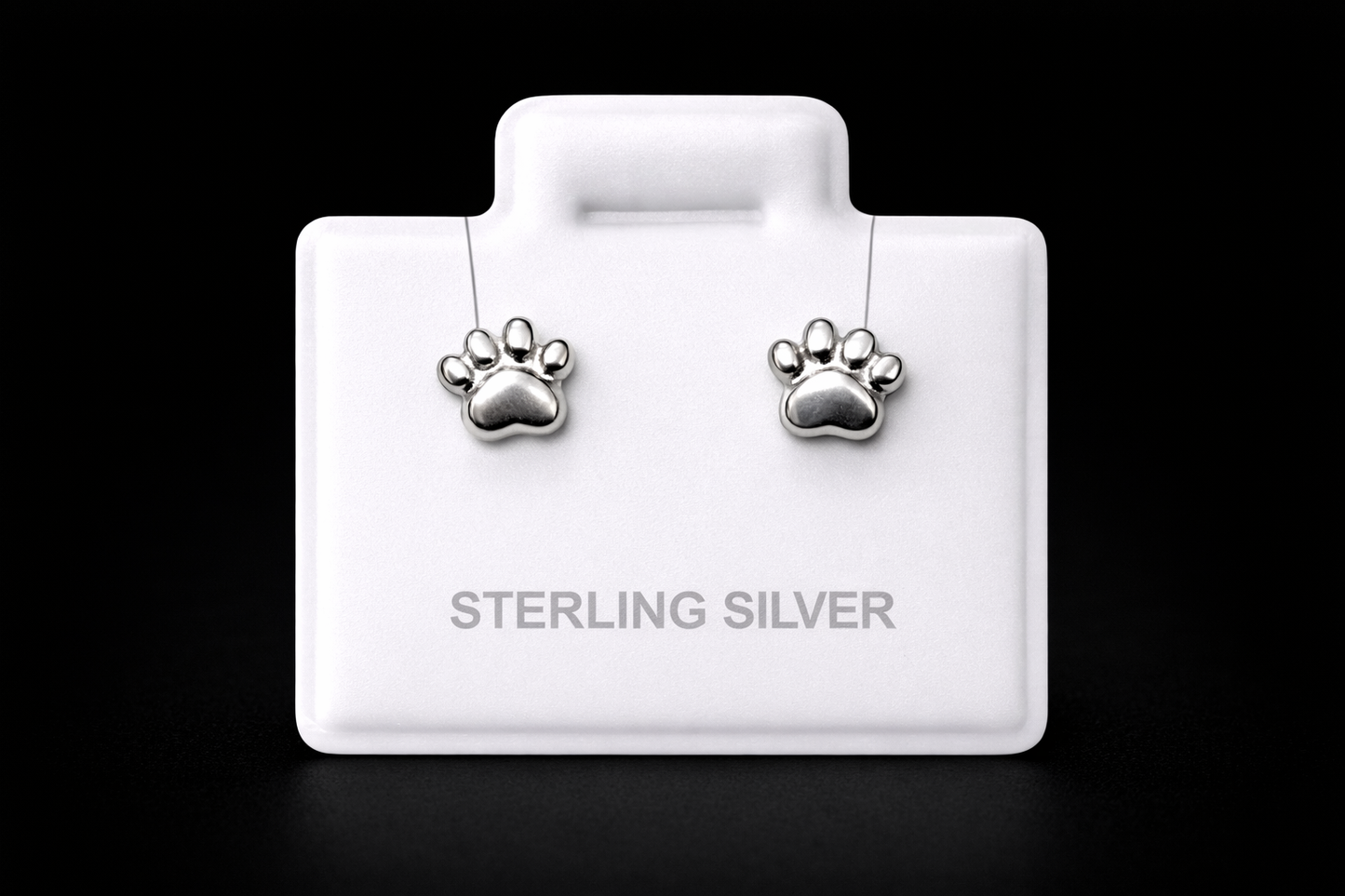 Aretes huella plata #1550