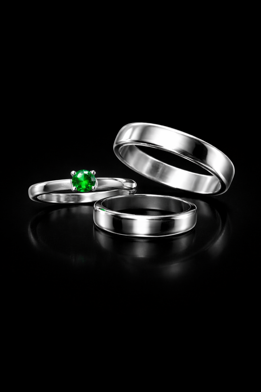 Anillos matrimonio plata #215 COLORES