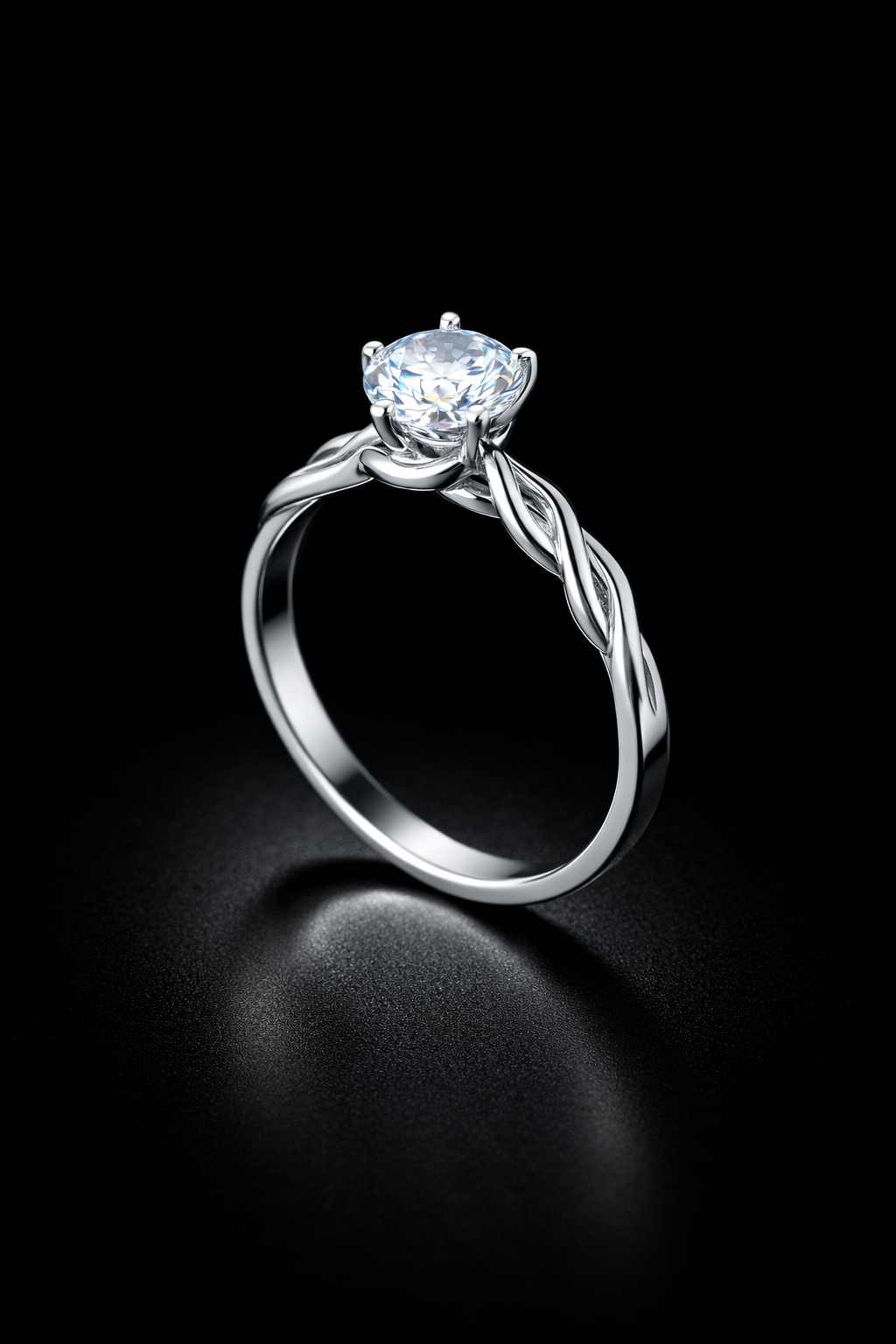 Anillo compromiso plata #1008