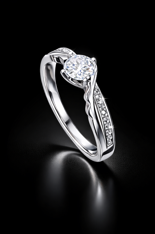 Anillo compromiso plata #1008