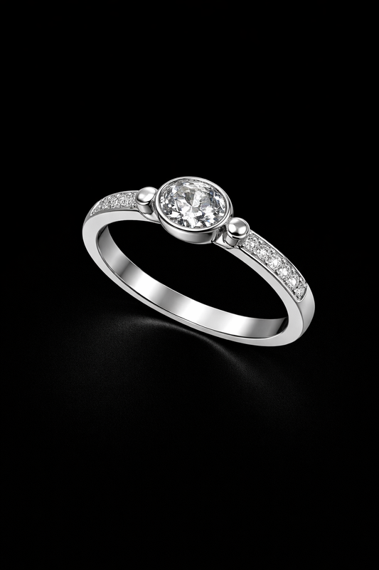 Anillo compromiso plata #1727