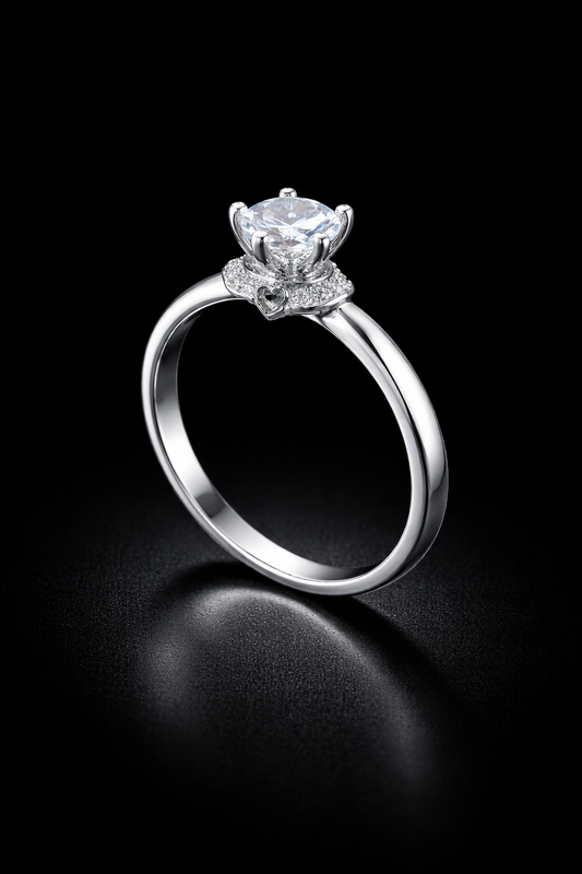 Anillo compromiso plata #1000