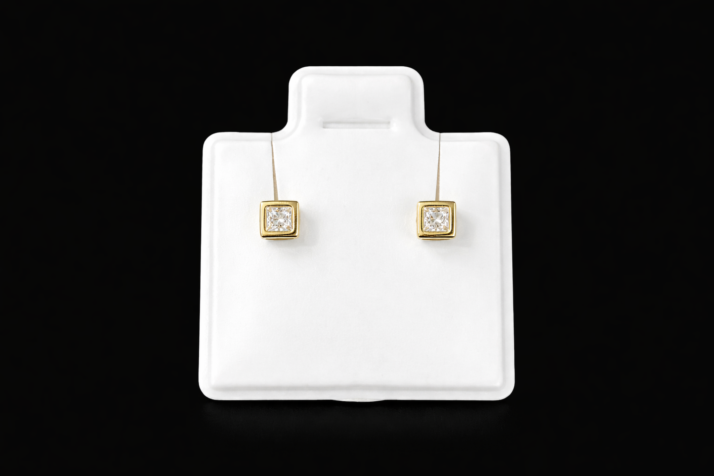 Arete cuadrado oro #173