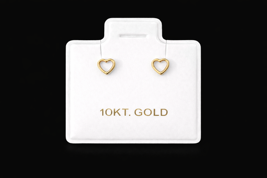 Arete corazón oro #177
