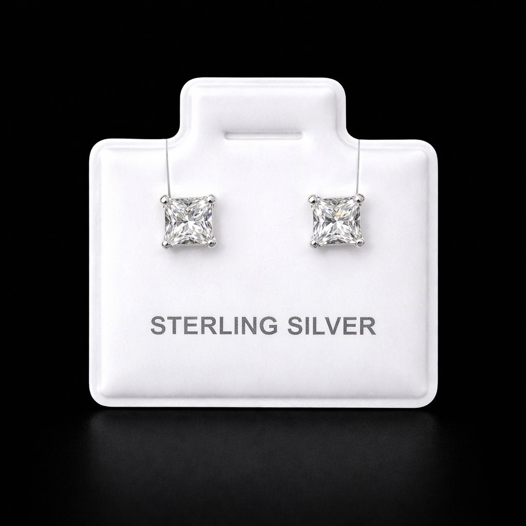 Arete chispa plata #223