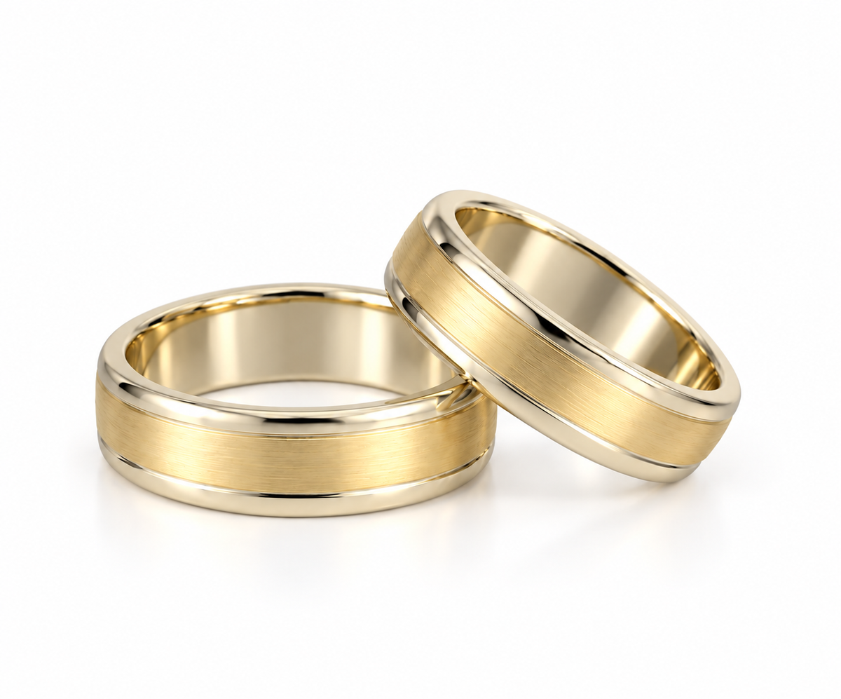 Anillos de matrimonio en 2 oros 10k